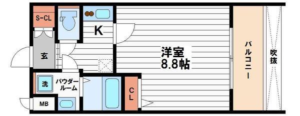 プレサンス谷町九丁目駅前(間取り)