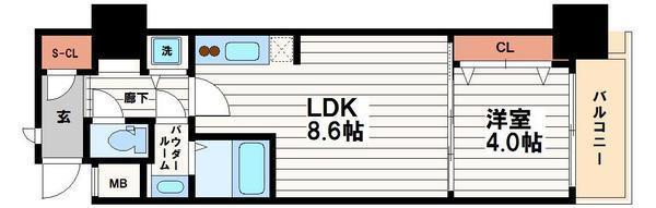 スプランディッド淀屋橋DUE(間取り)