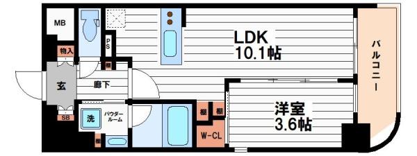 コンフォリア・リヴ北浜淡路町(間取り)