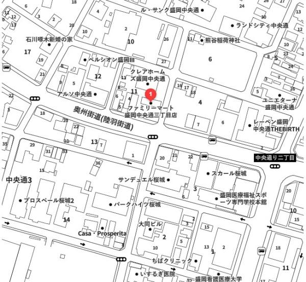 KURA長田町(ファミリーマート盛岡中央通三丁目店)