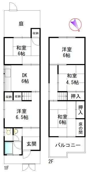 堺市東区北野田の貸家