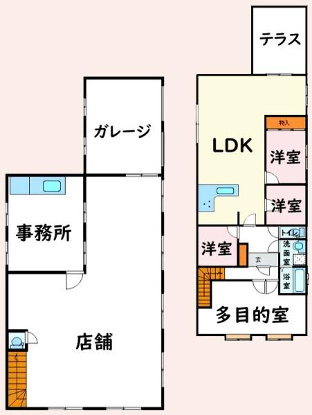 東金市田間の住宅付店舗（一戸建）