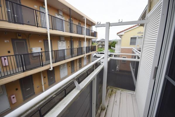 東金市南上宿のアパート(バルコニー)