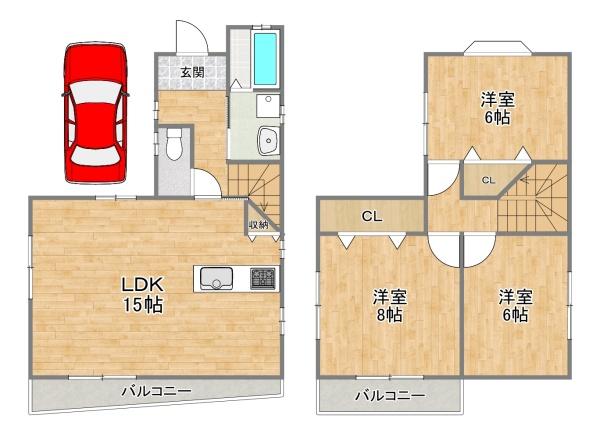 高野道2丁目貸家
