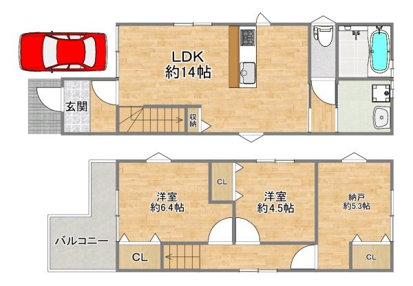 枚方市須山町の貸家