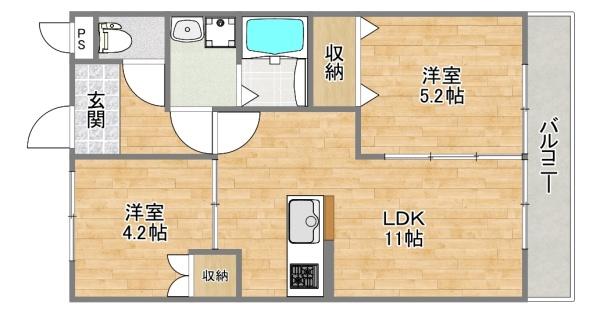交野市寺２丁目のアパート