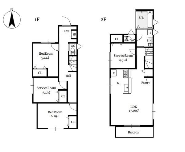 F'NEST万町貸戸建　全5棟2号棟