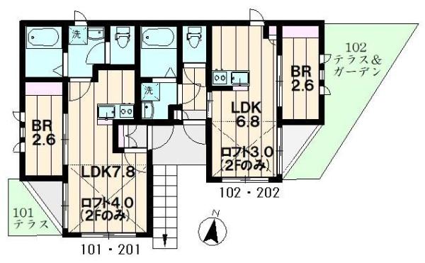 八王子市長沼町のアパート
