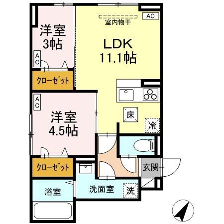 八王子市散田町３丁目のアパート