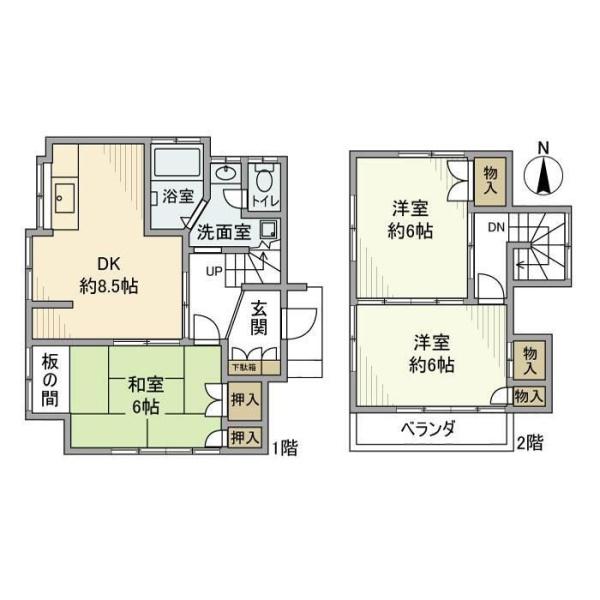 日野市西平山２丁目の貸家