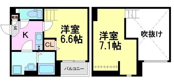 尼崎市東園田町９丁目のハイツ