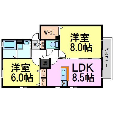 尼崎市名神町２丁目のハイツ