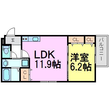 尼崎市東園田町３丁目のハイツ