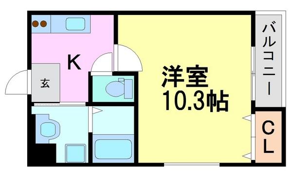 尼崎市北竹谷町３丁目のハイツ