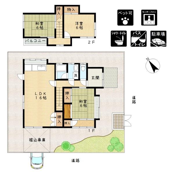 あやめ池南5丁目　貸家
