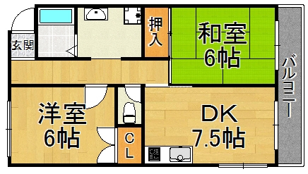 西宮市越水町のハイツ