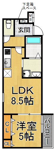 西宮市小松南町３丁目のハイツ