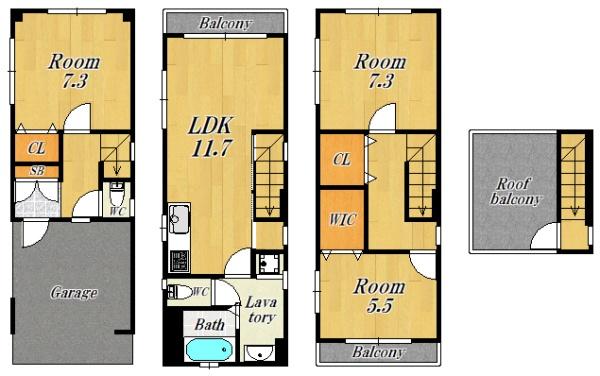東中浜６丁目２－２貸家