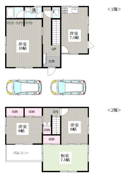 越谷市東越谷4丁目の貸家(間取り)