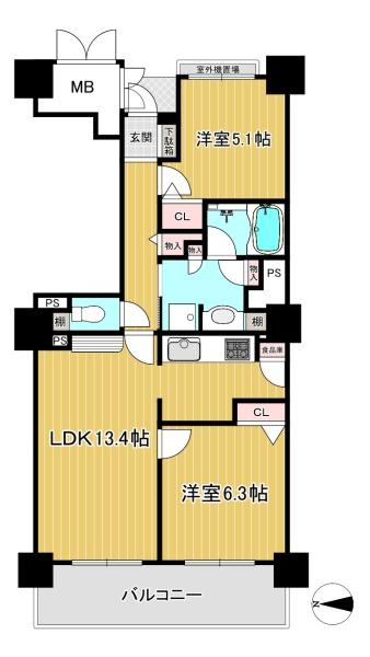 ローレルスクエア高槻A棟　4階部分