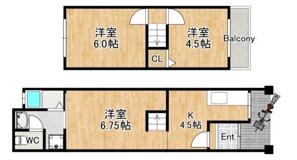 大東市西楠の里町の長屋