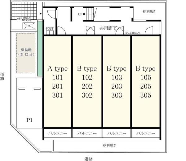 千葉市花見川区花園２丁目のアパート