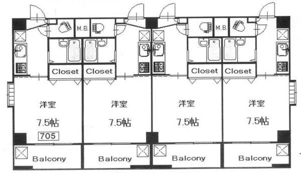 第13花園ビル(間取り)