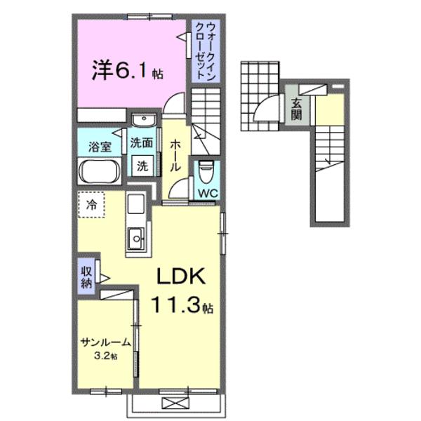 稲城市東長沼のアパート