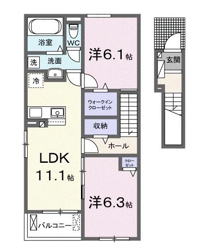 稲城市東長沼のアパート
