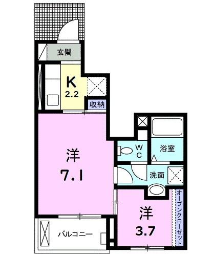 稲城市東長沼のアパート