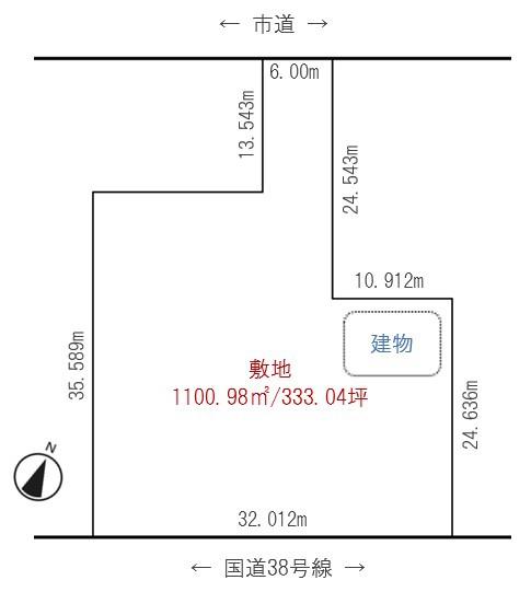 帯広市西11条北1丁目　建物付き貸地