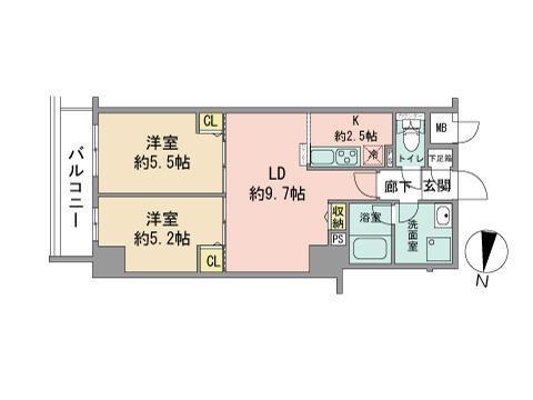 ビッグパレス南6条(間取り)