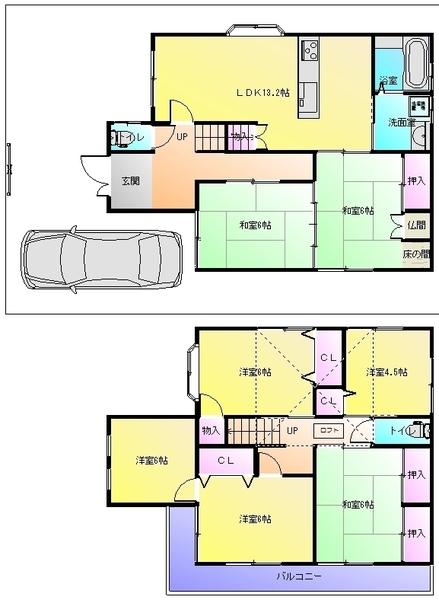 福万寺町南2丁目ガレージ付戸建て