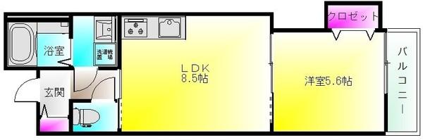 クリエオーレ若草2(間取り)