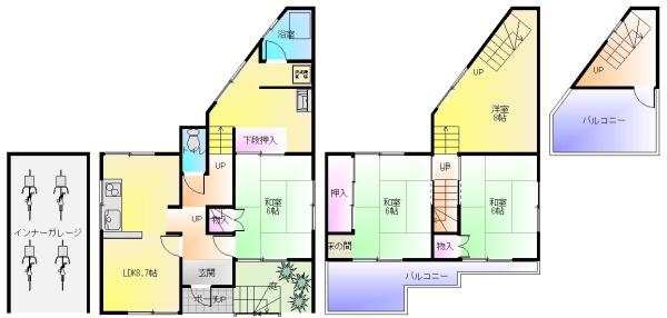 恩智北町４丁目ガレージ付き戸建て