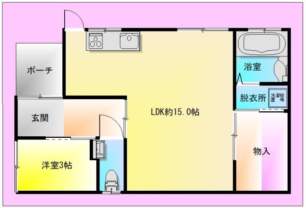法善寺平屋戸建て（ペット可）