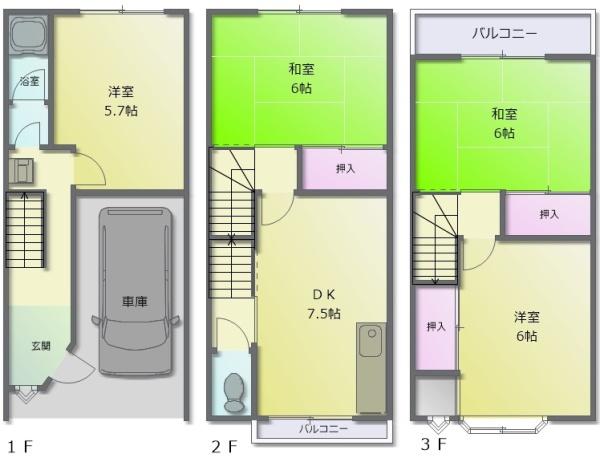 南木の本6丁目貸家