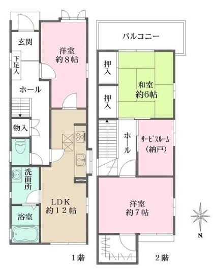 八尾市本町３丁目の貸家