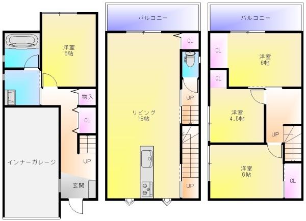 服部川2丁目ガレージ付き戸建て