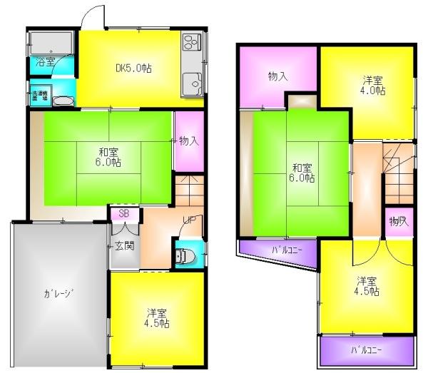 恩智北町ガレージ付き戸建て