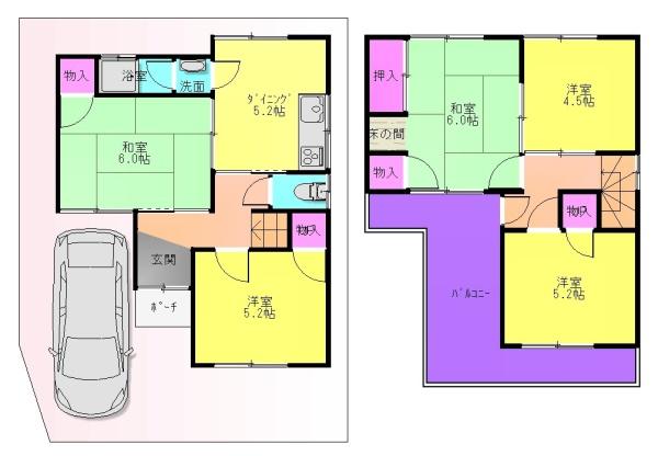 恩智中町4丁目ガレージ付き戸建て