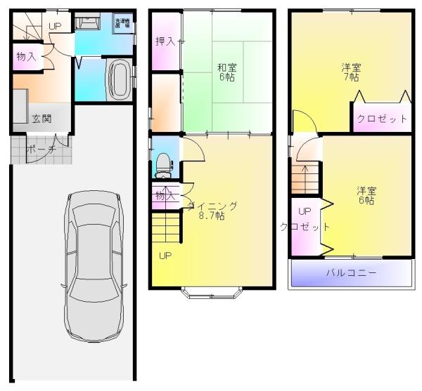 小若江1丁目ガレージ付戸建