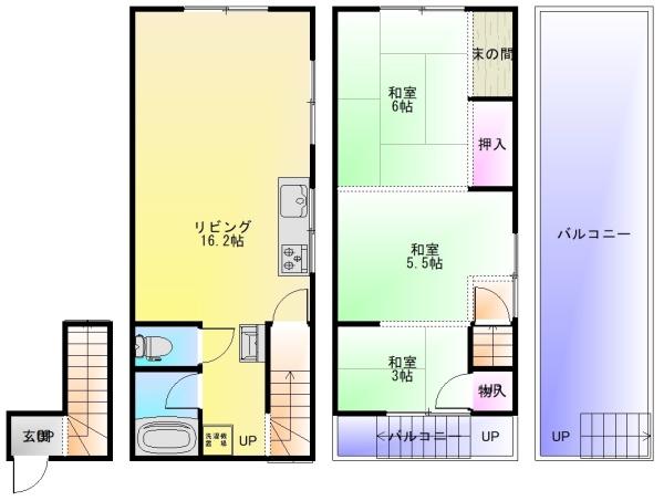 小若江3丁目貸家