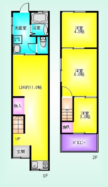 大蓮北3丁目貸家