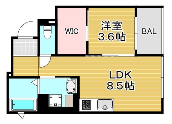 アリスマナーガーデン谷町(間取り)