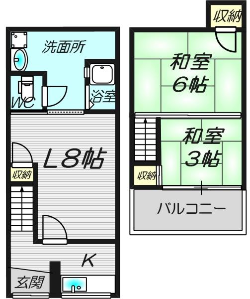 宝塚市中野町の貸家