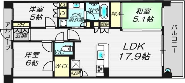 リバーガーデン福島木漏れ日の丘B棟