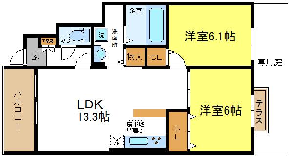 カーサベージュ3(間取り)
