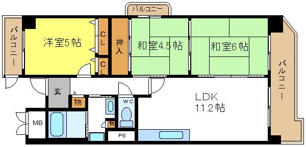 コーシャハイツ高見36