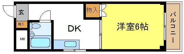 瓜破シャルマン(間取り)